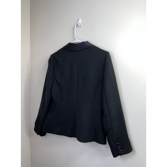 MILLY OF NEW YORK Black Wool Blazer Jacket Size 10 - Picture 5 of 8